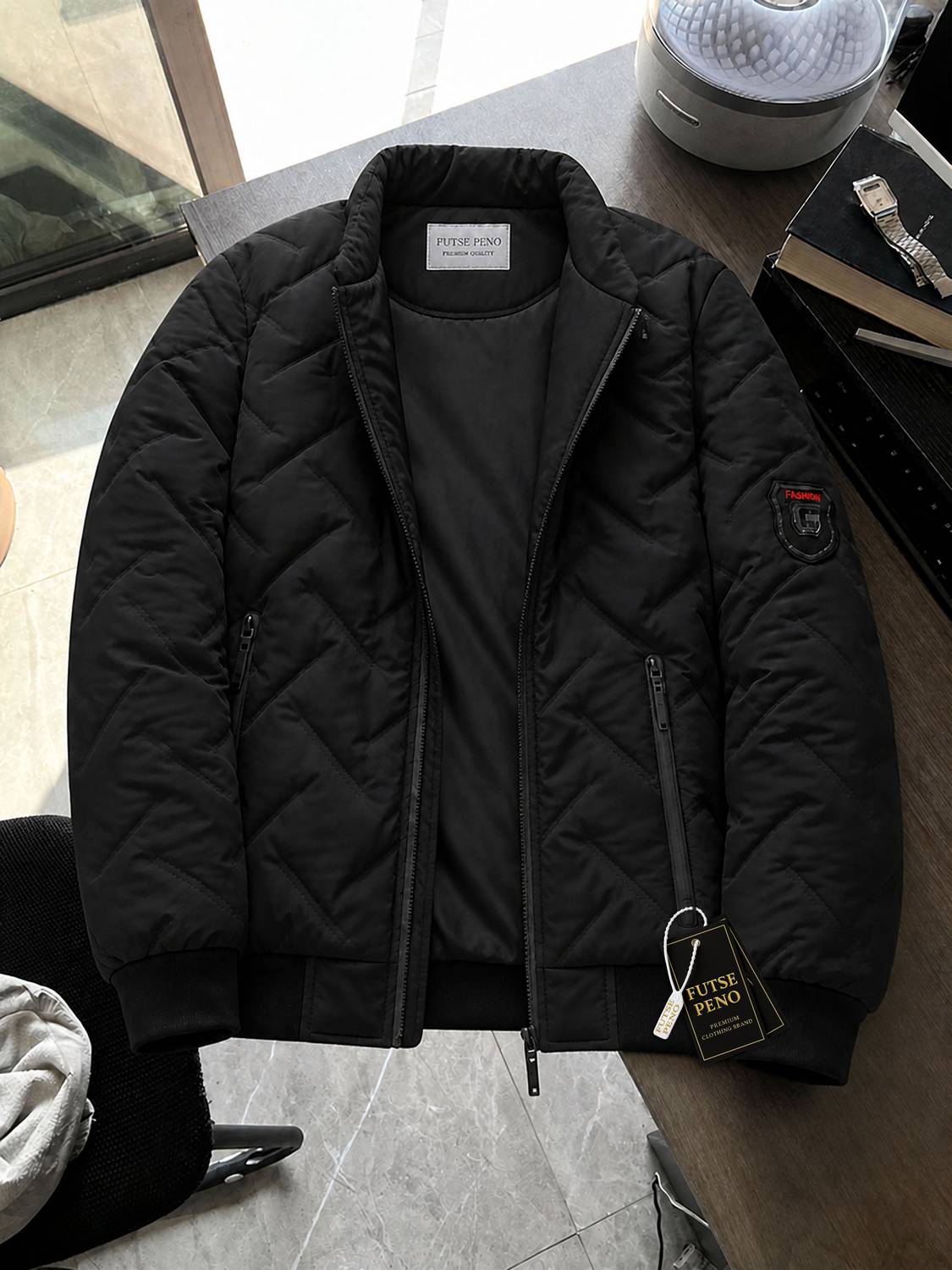FUTSE PENO Full Sleeve Solid Men Jacket - Image 2