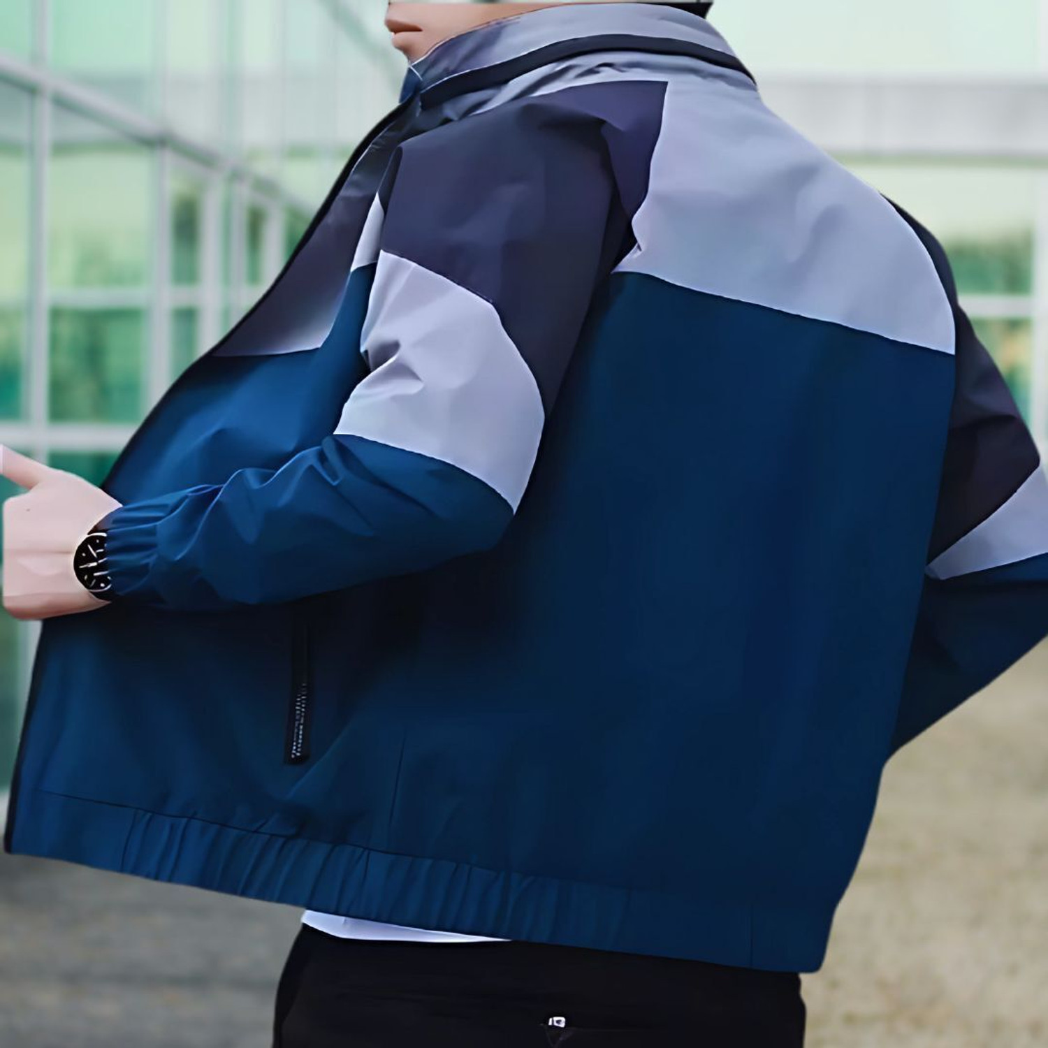 Image of Suhoor Fashion Full Sleeve Colorblock Men Jacket