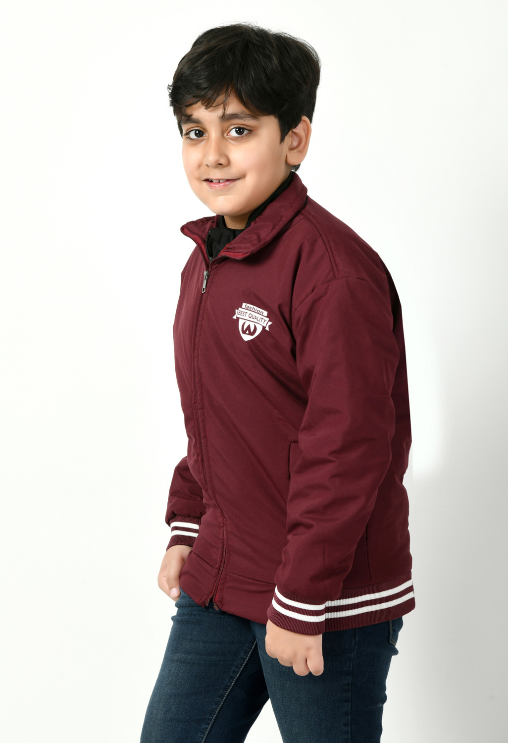 Image of IAC Full Sleeve Solid, Printed Boys Jacket