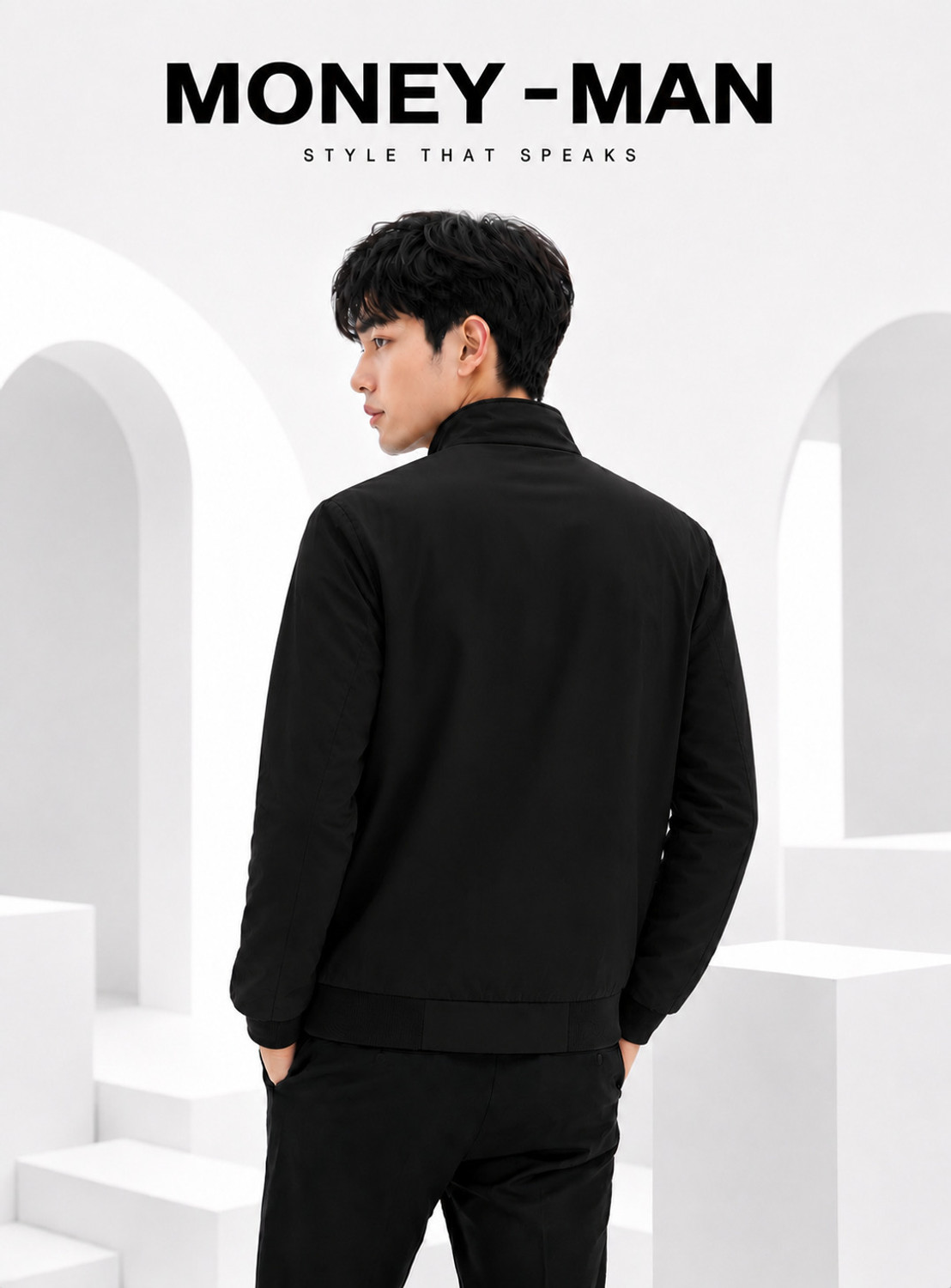Image of Money man Full Sleeve Colorblock Men Jacket