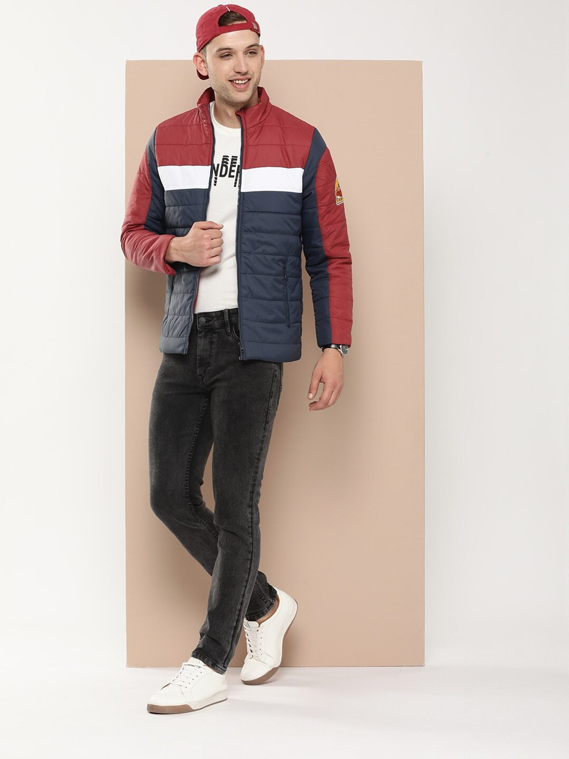 Image of HERE&NOW Full Sleeve Colorblock Men Jacket