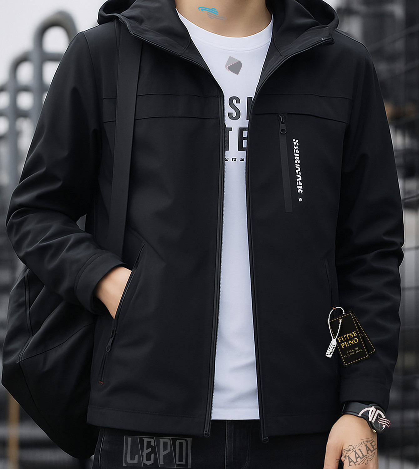 Image of FUTSE PENO Full Sleeve Solid Men Jacket