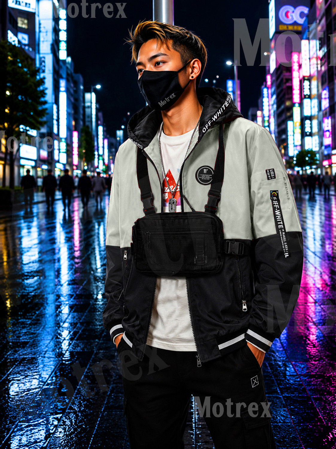 Image of MOTREX Men Colorblock Casual Jacket