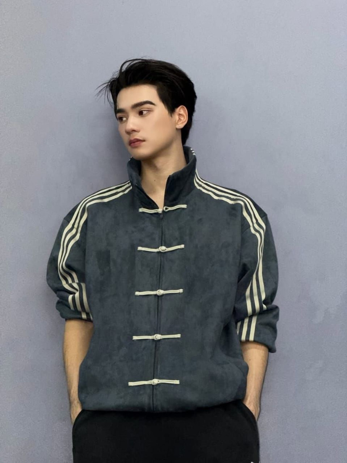 Image of DRIP SPOILER Full Sleeve Striped Men Jacket
