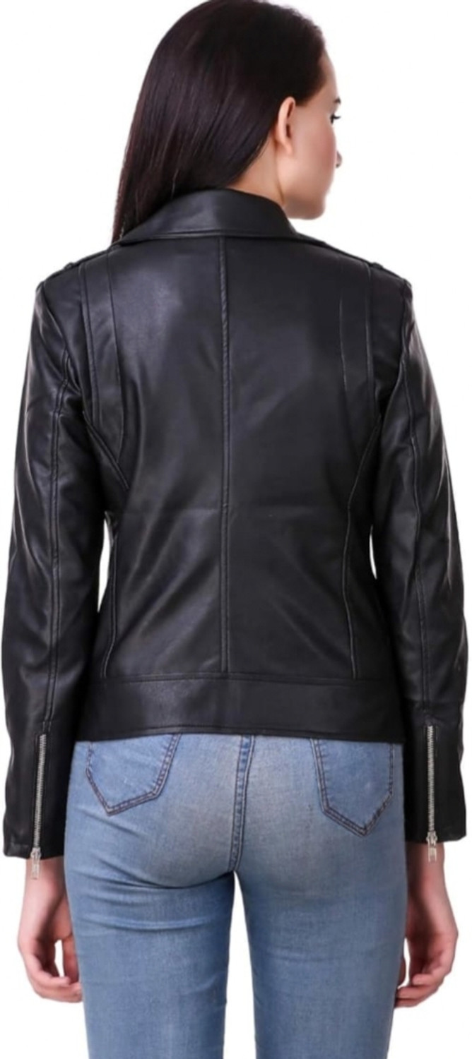 Image of NYAB Women Solid Biker /Riding Jacket