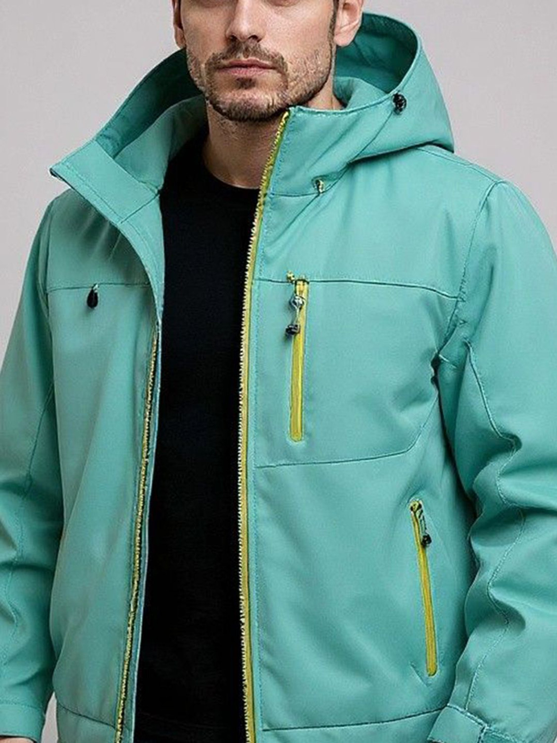 Image of Mast & Harbour Full Sleeve Solid Men Jacket