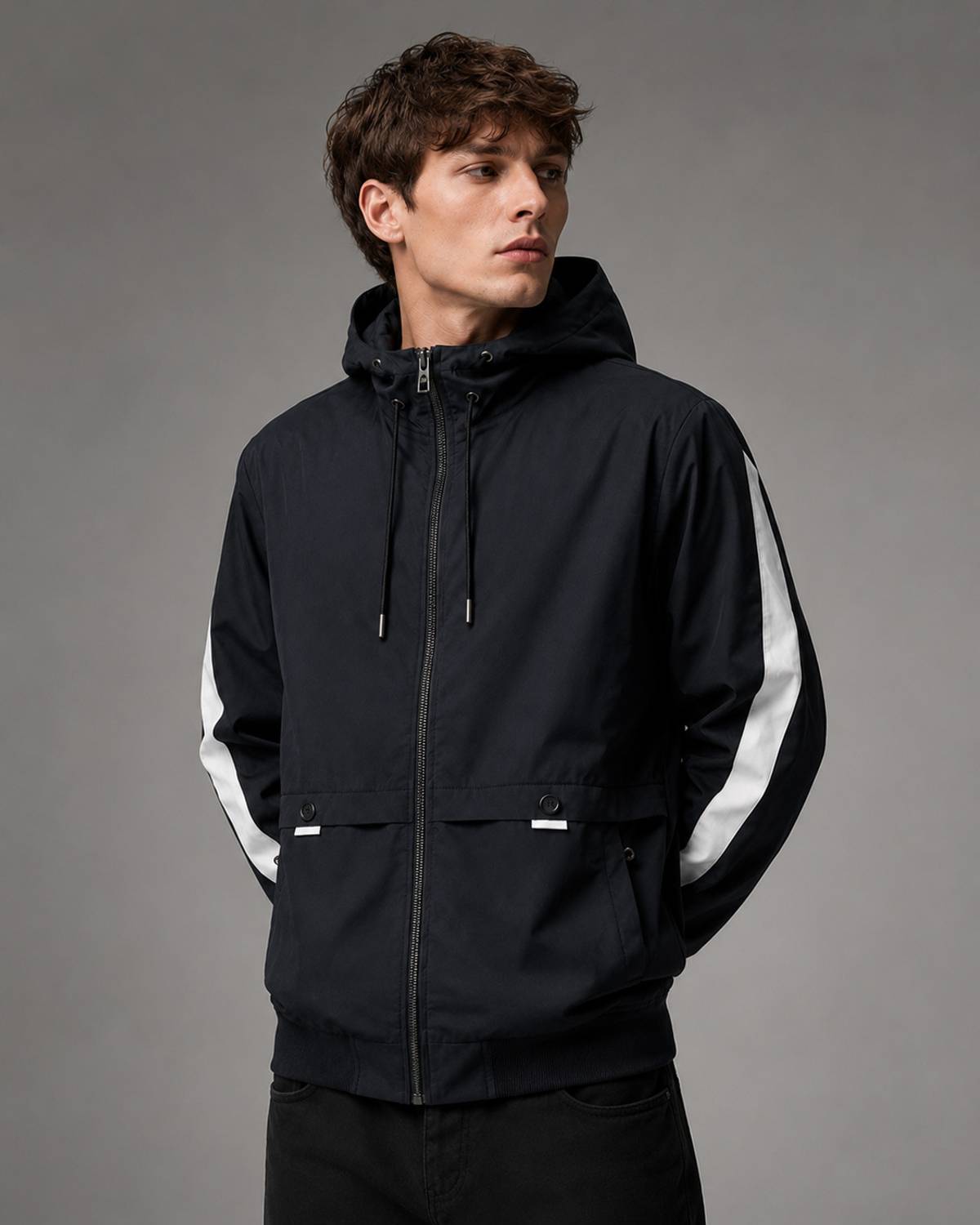 ROYALIX Men Colorblock Sports Jacket - Image 1