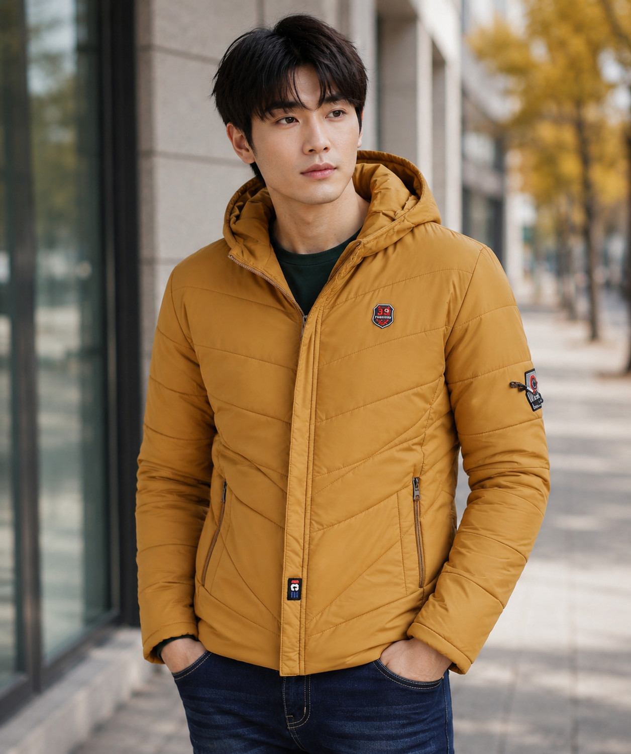 Image of HEMLOCK Men Solid Puffer Jacket