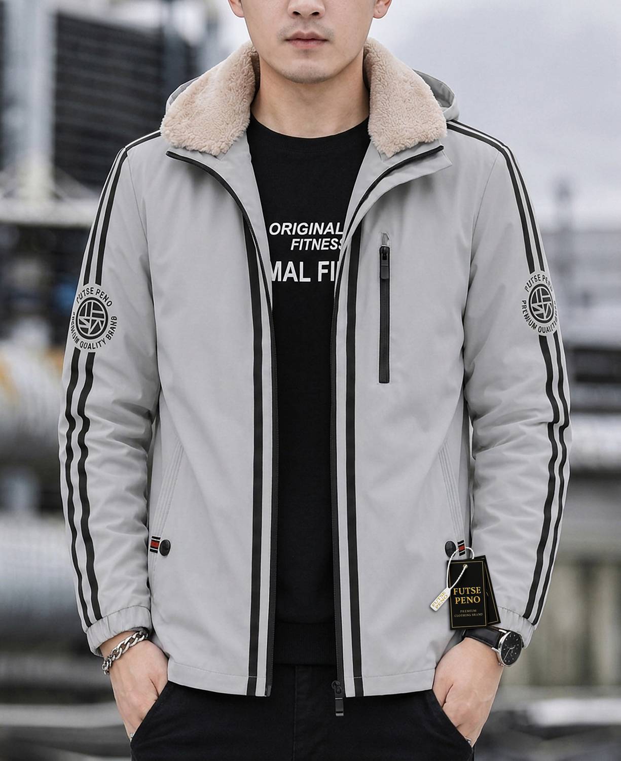 FUTSE PENO Full Sleeve Embroidered Men Jacket - Image 2