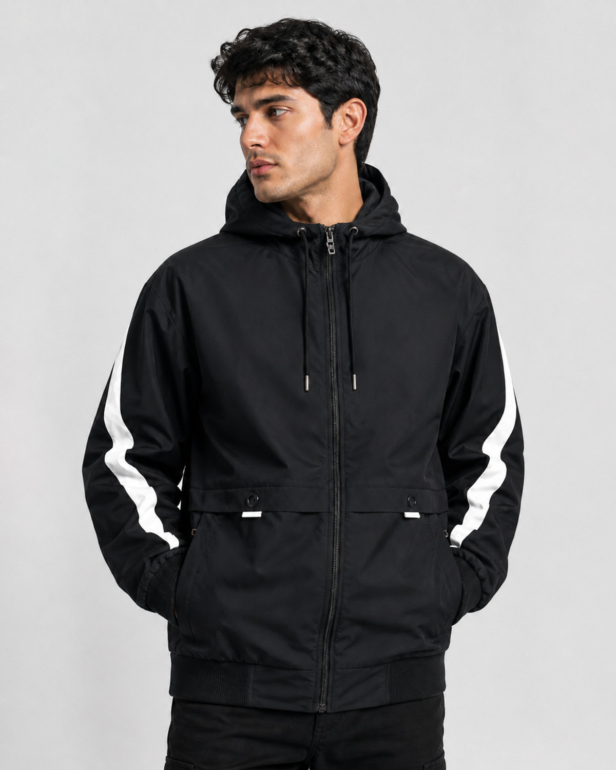 Image of areeba Full Sleeve Colorblock Men Jacket