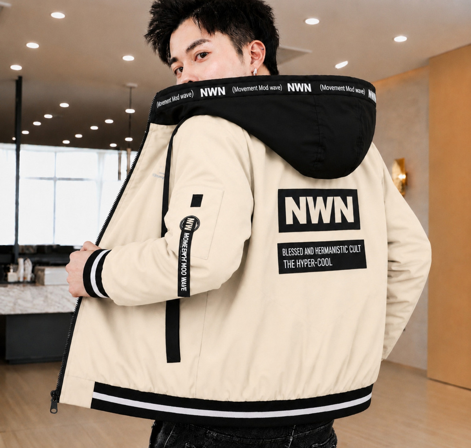 Image of PLATINUMCARTZ Full Sleeve Printed Men Jacket