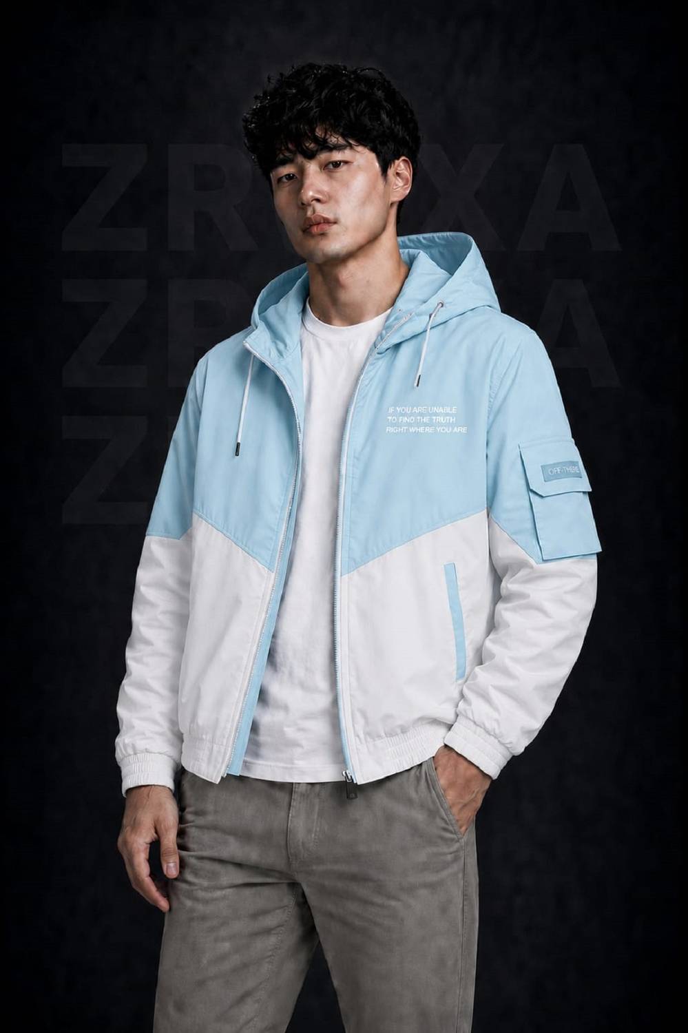 ZROXA Full Sleeve Colorblock Men Jacket - Image 1