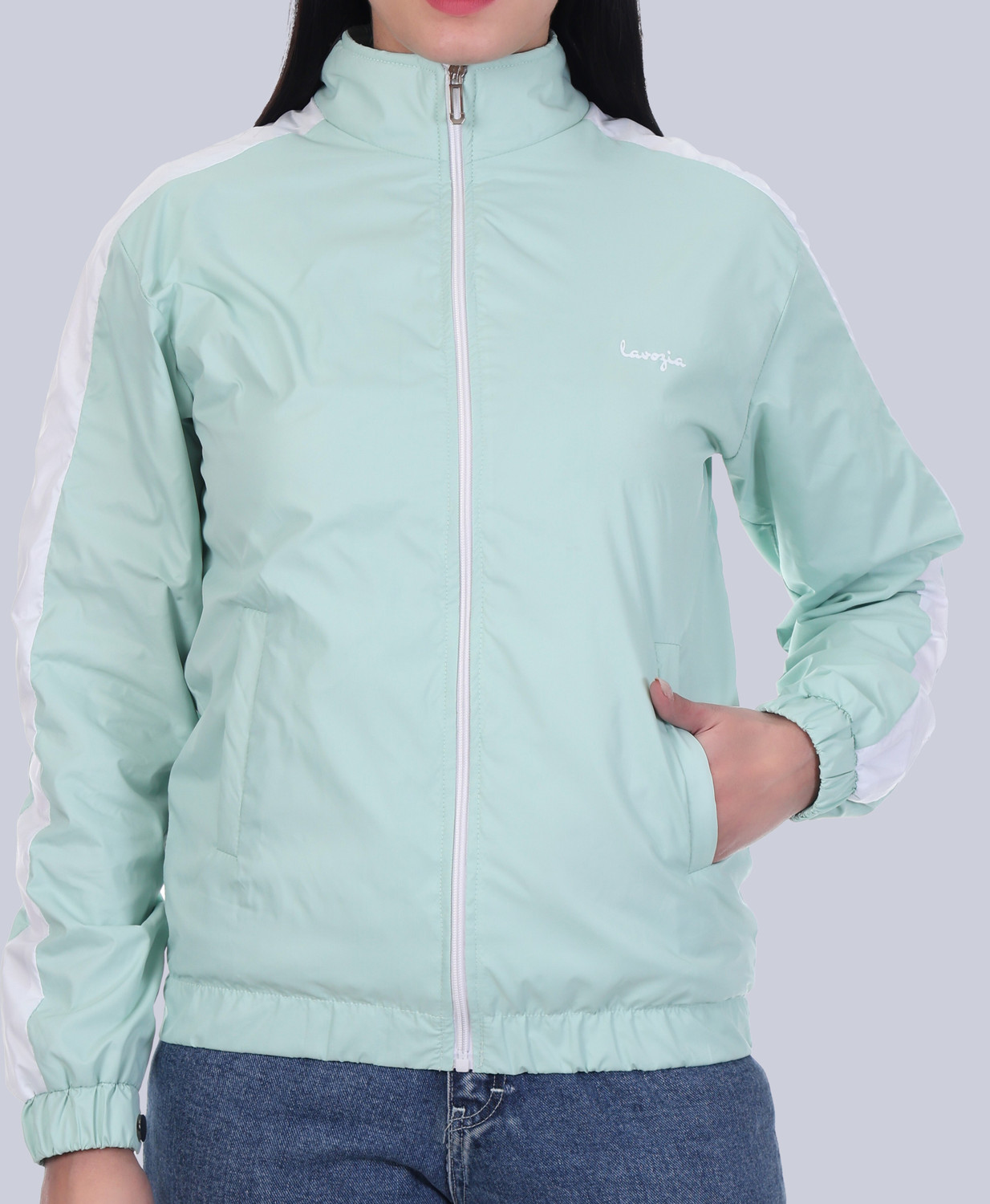 Image of Lavozia Full Sleeve Colorblock Women Jacket
