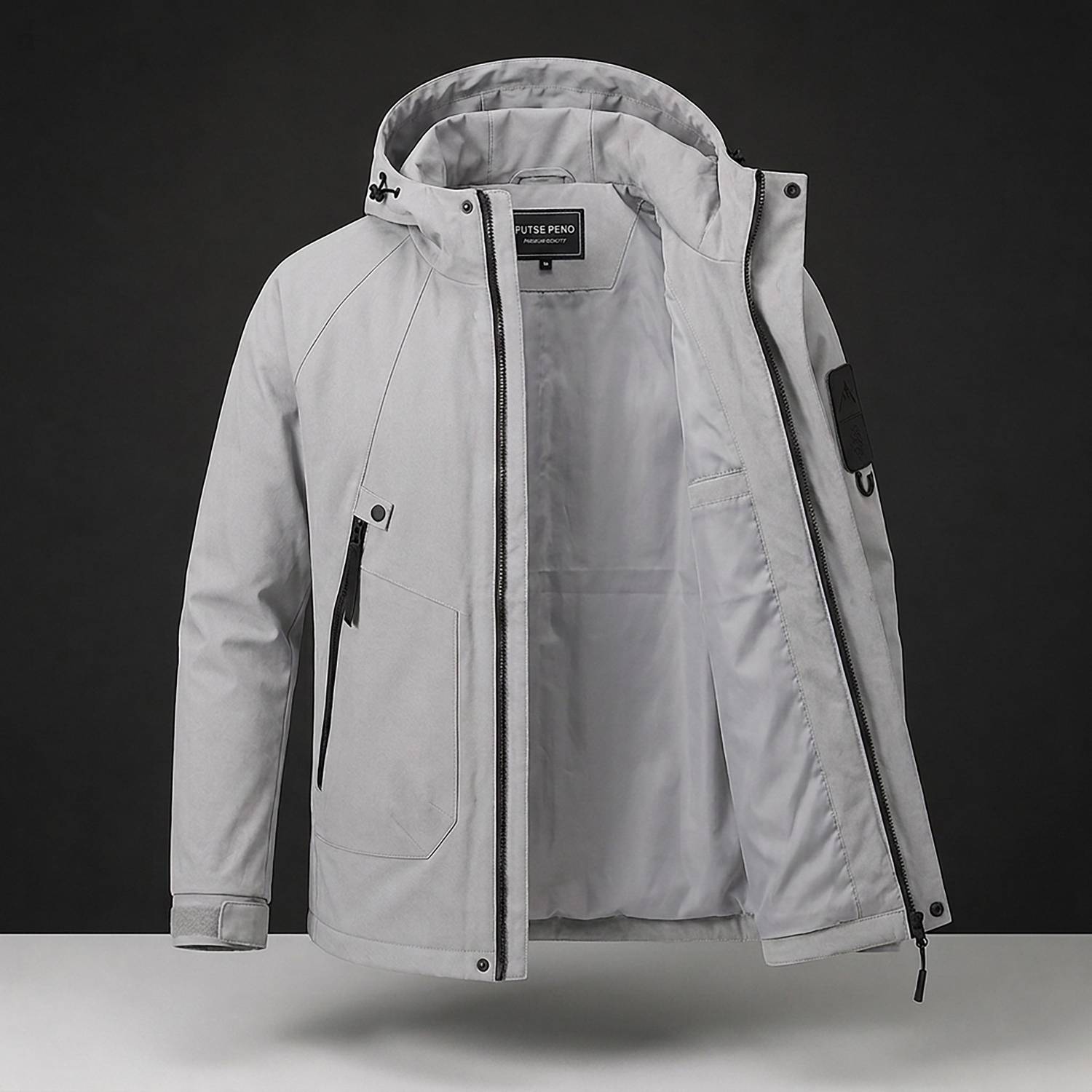 Men Solid Casual Jacket - Image 2
