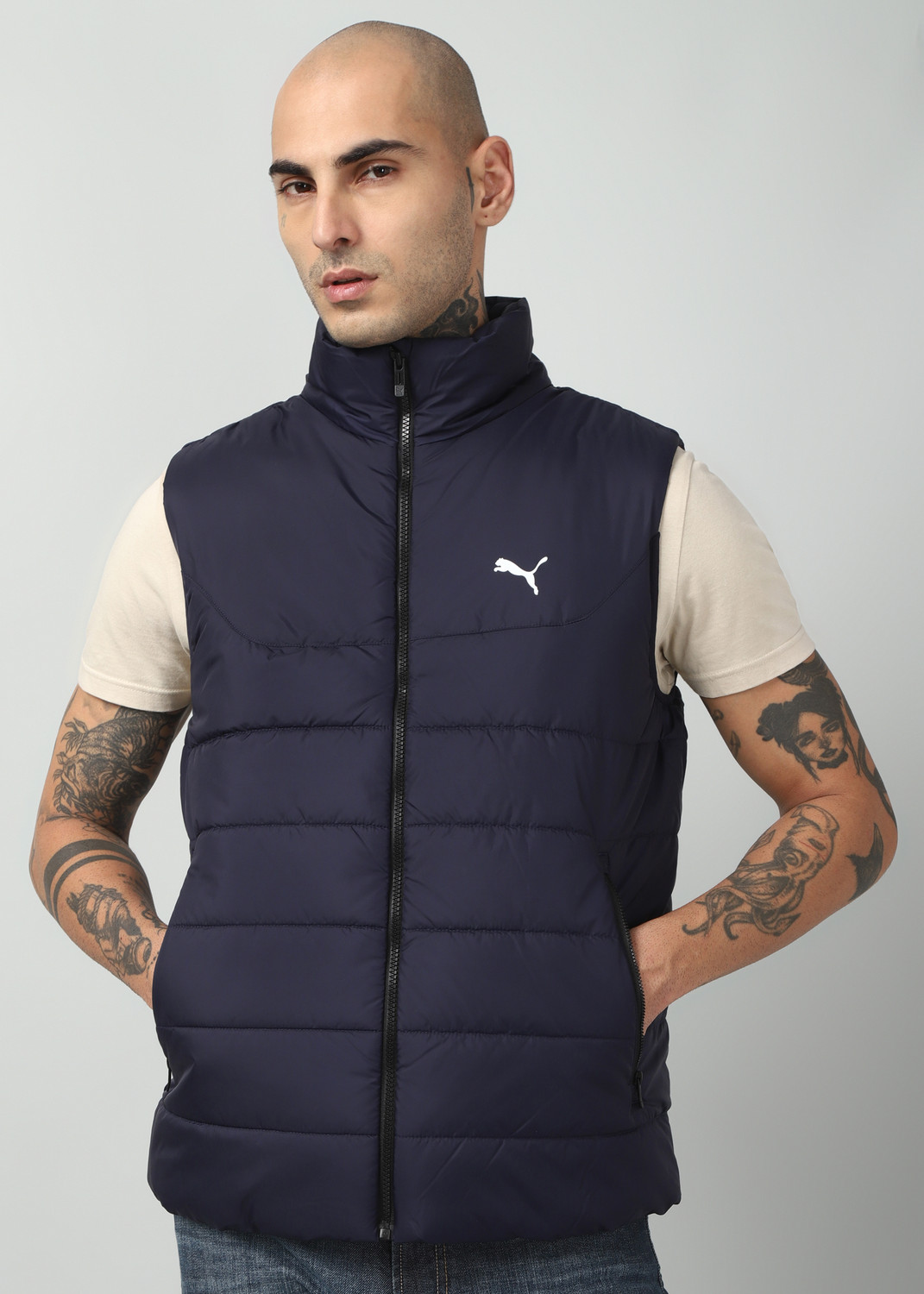 Image of PUMA Sleeveless Solid Men Jacket