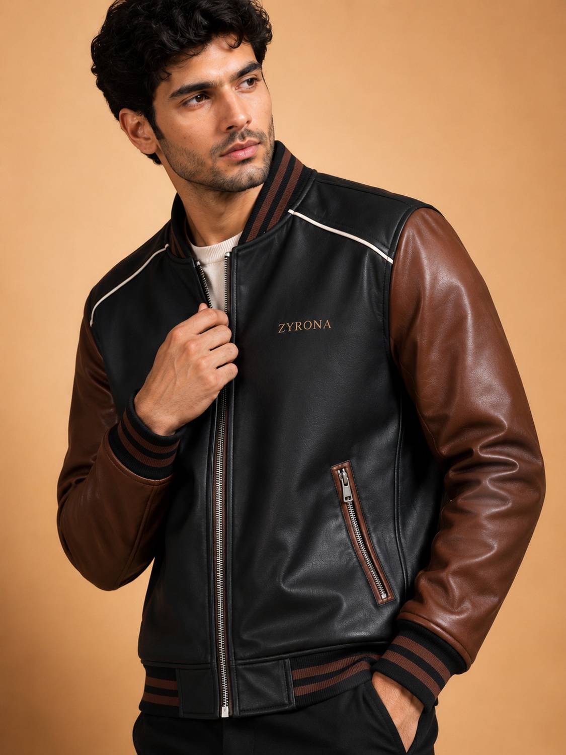 ZYRONA Full Sleeve Colorblock Men Jacket - Image 1