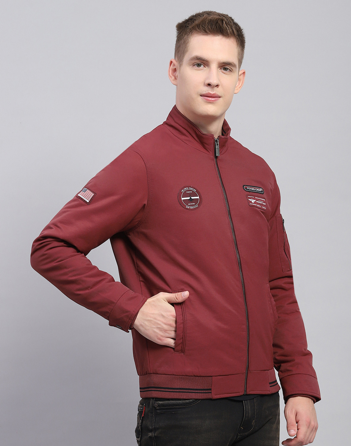 Image of MONTE CARLO Full Sleeve Solid Men Jacket