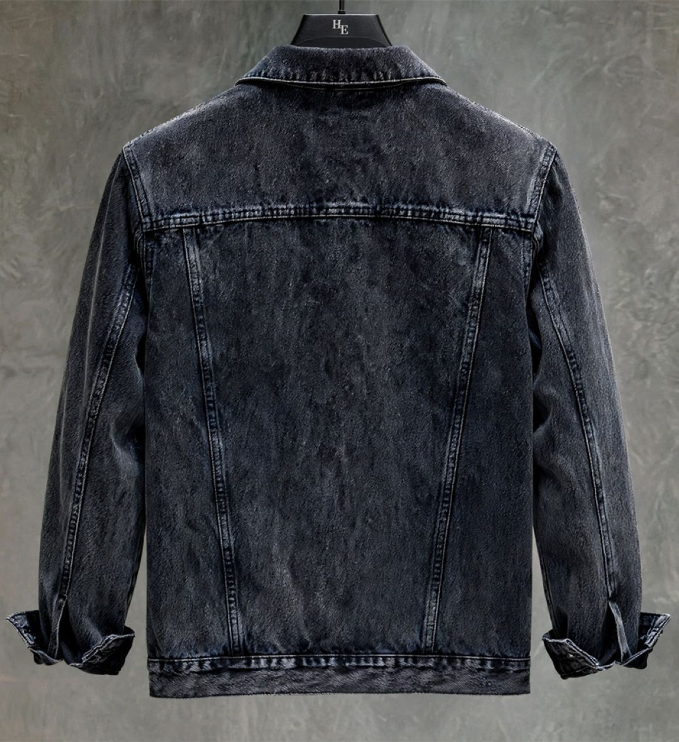 Image of SZN Men Solid Denim Jacket