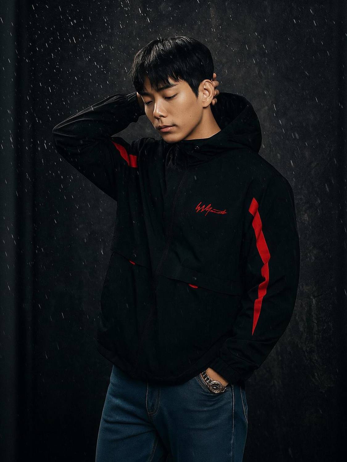 MONEY-MAN Full Sleeve Colorblock Men Jacket