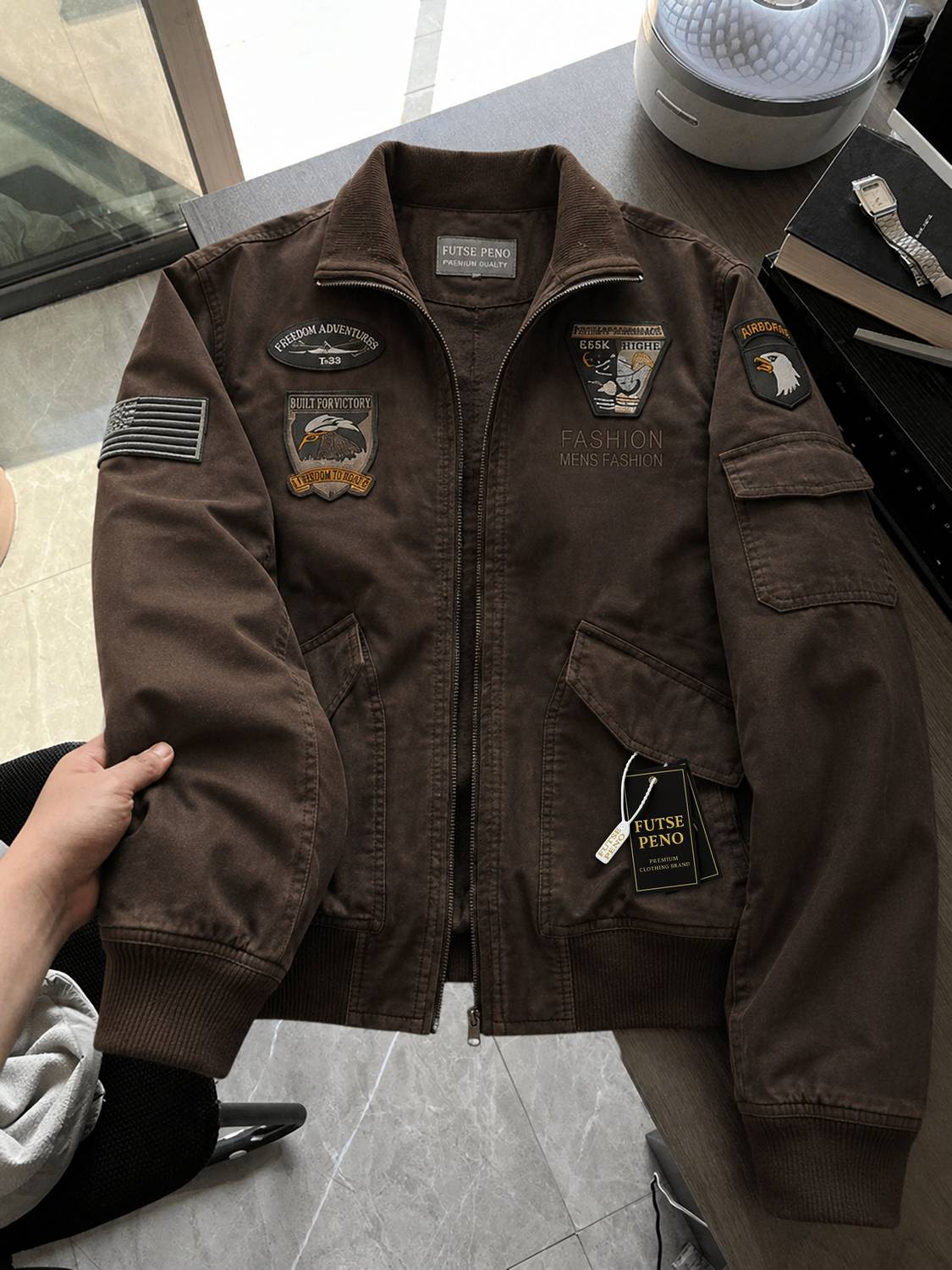 FUTSE PENO Full Sleeve Applique Men Jacket - Image 1