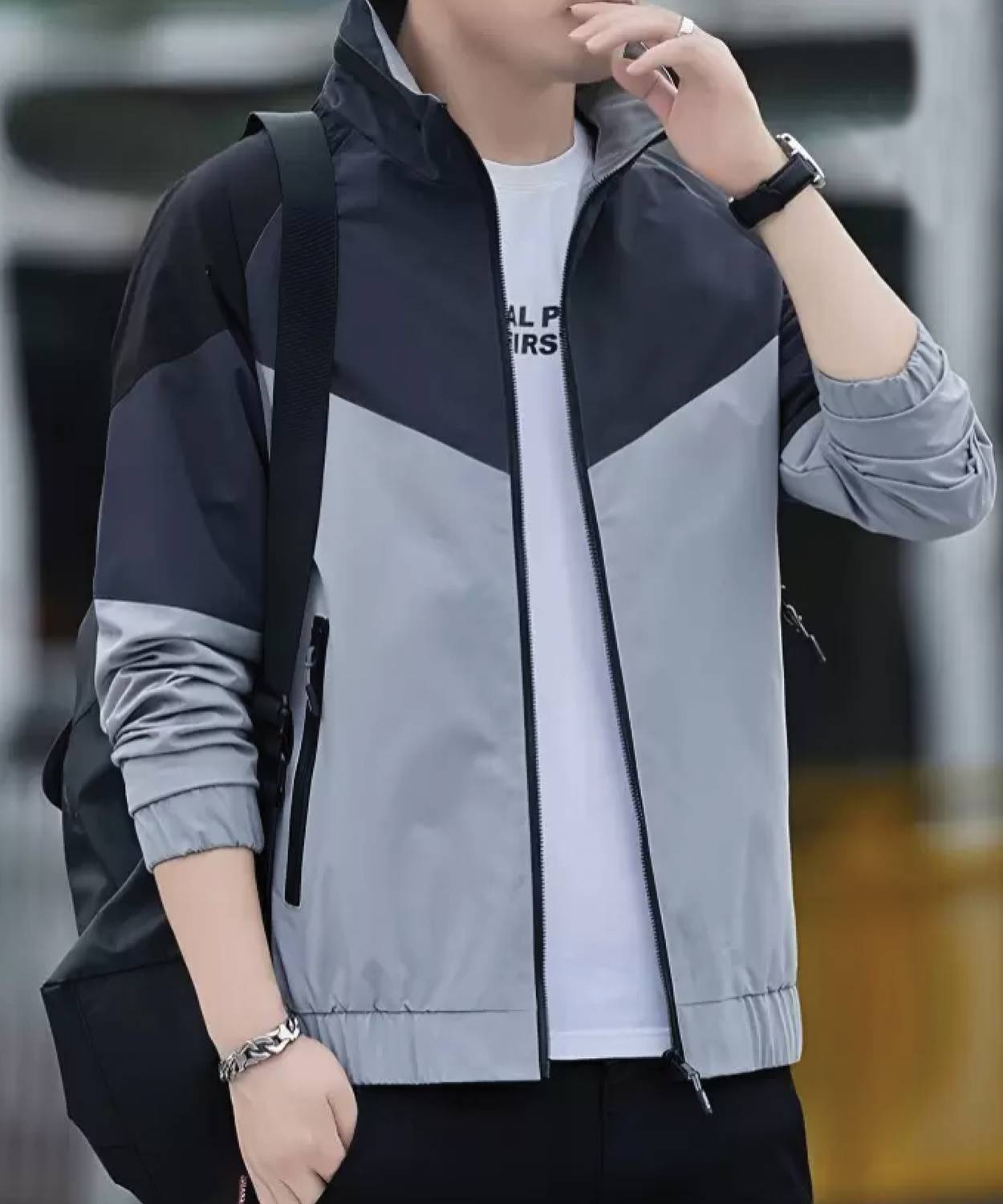 QUIN FLETCHER Full Sleeve Colorblock Men Jacket - Image 4