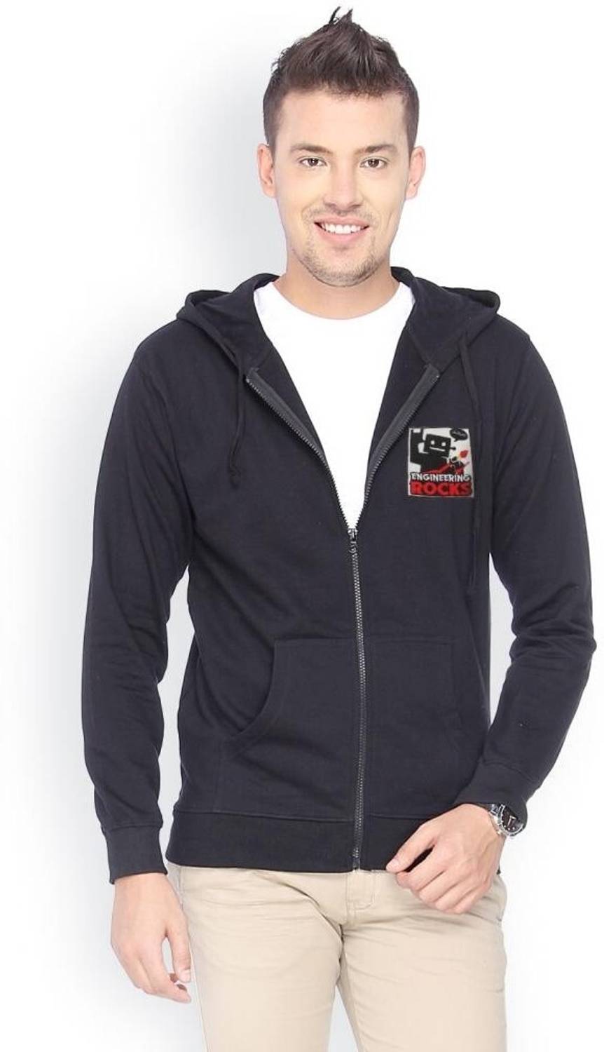 CAHOOT Full Sleeve Solid Men Fleece Jacket