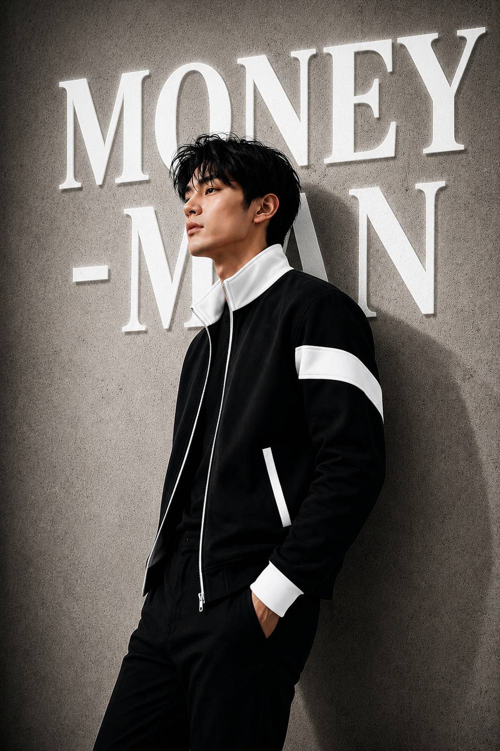 Money Man Full Sleeve Colorblock Jacket - Image 3