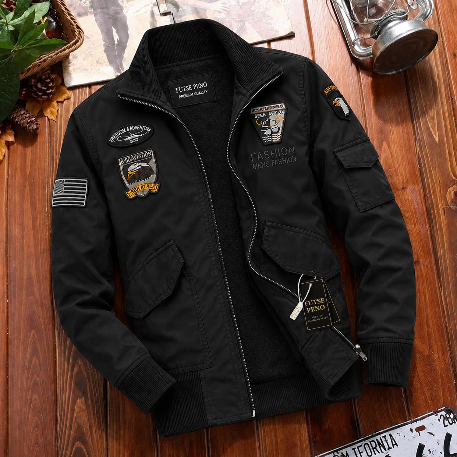 FUTSE PENO Full Sleeve Applique Men Jacket - Image 1