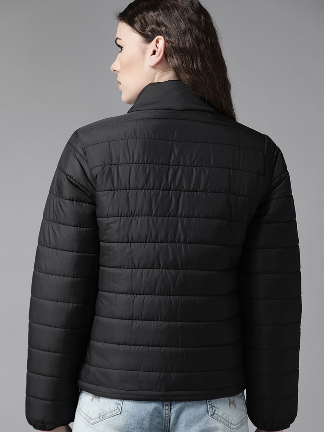 Image of Roadster Full Sleeve Solid Women Padded Jacket