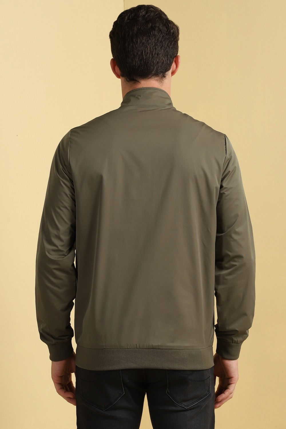 Image of Allen Solly Full Sleeve Solid Men Jacket