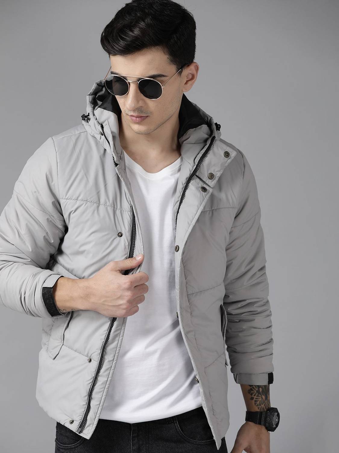 Roadster Full Sleeve Solid Men Padded Jacket - Image 1