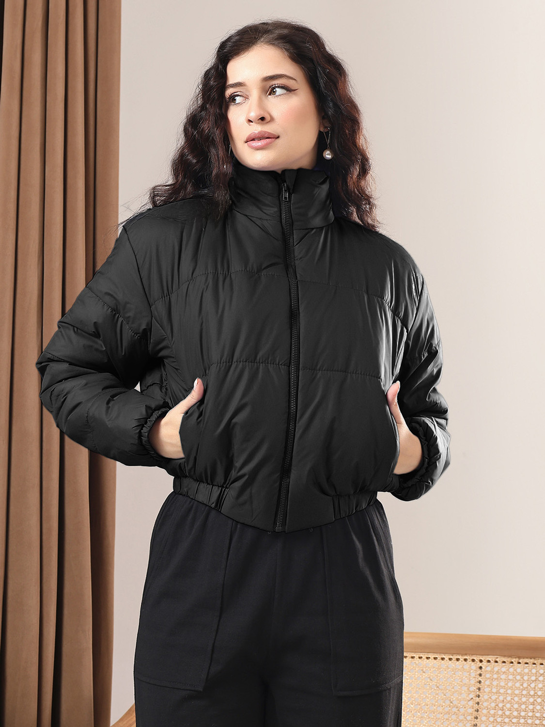 Image of KOTTY Women Solid Puffer Jacket