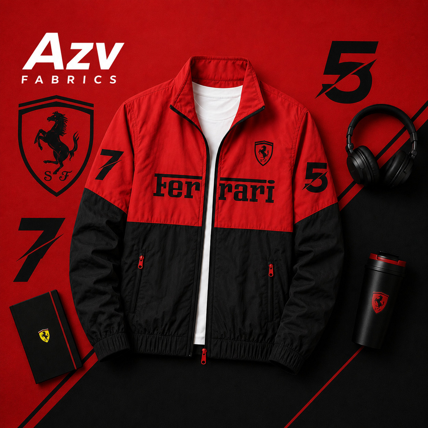 Image of Azy Fabrics Full Sleeve Printed Men Jacket