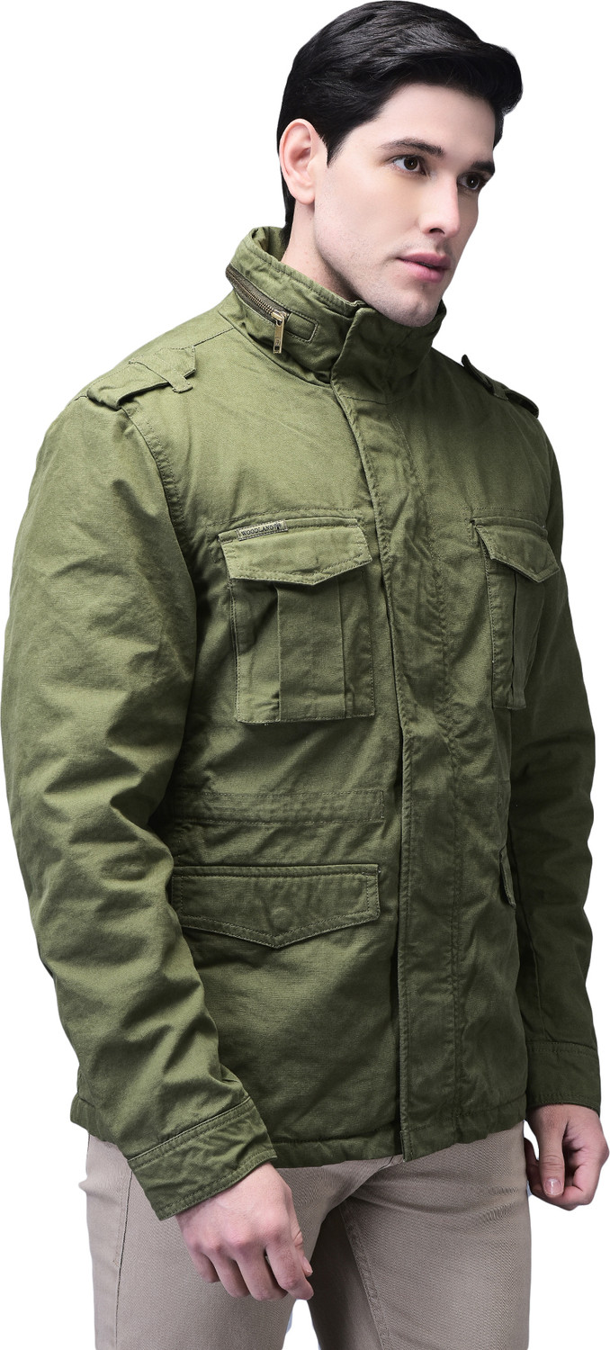 Image of WOODLAND Full Sleeve Solid Men Jacket