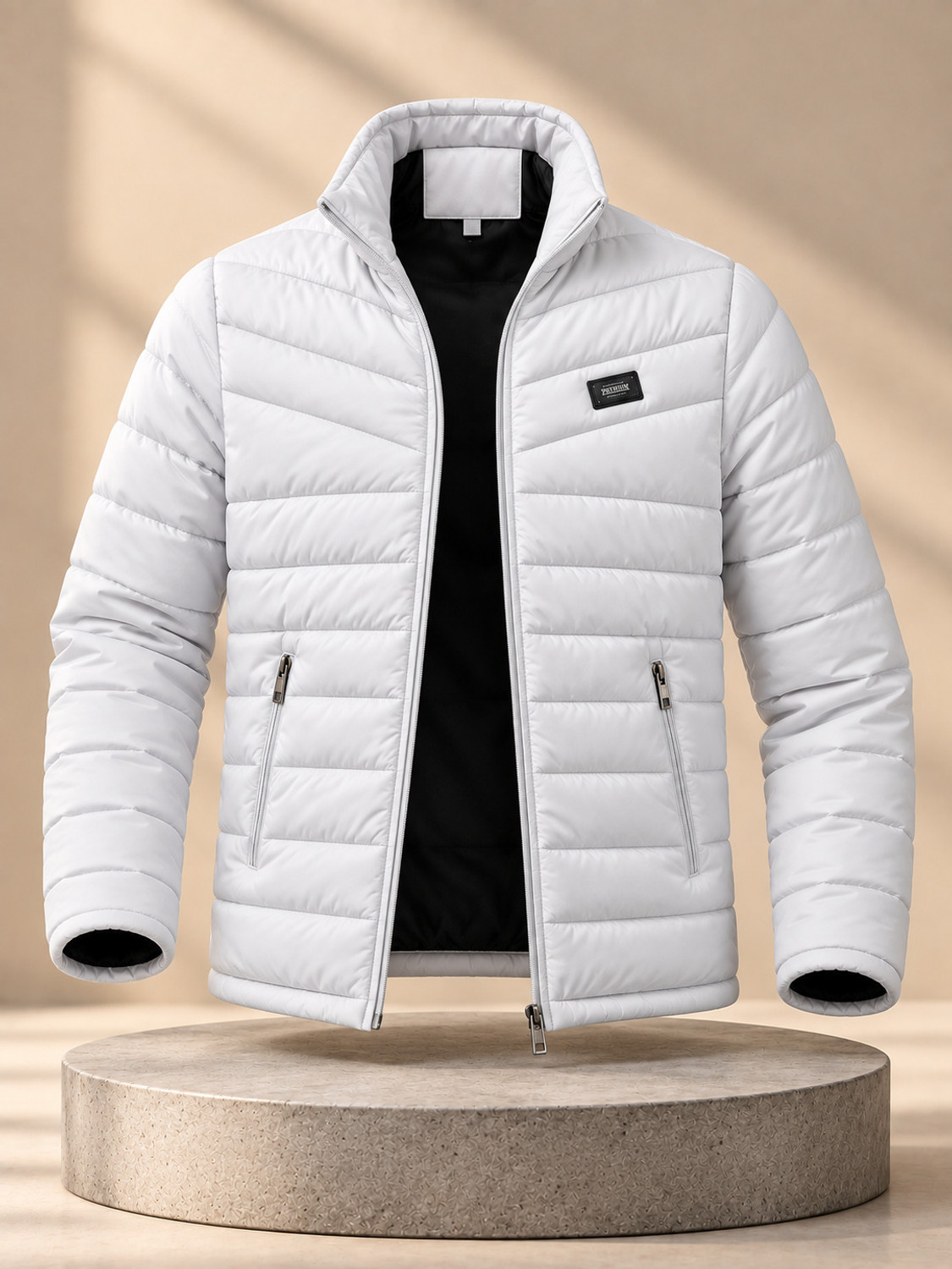 Image of Brayles Men Solid Puffer Jacket