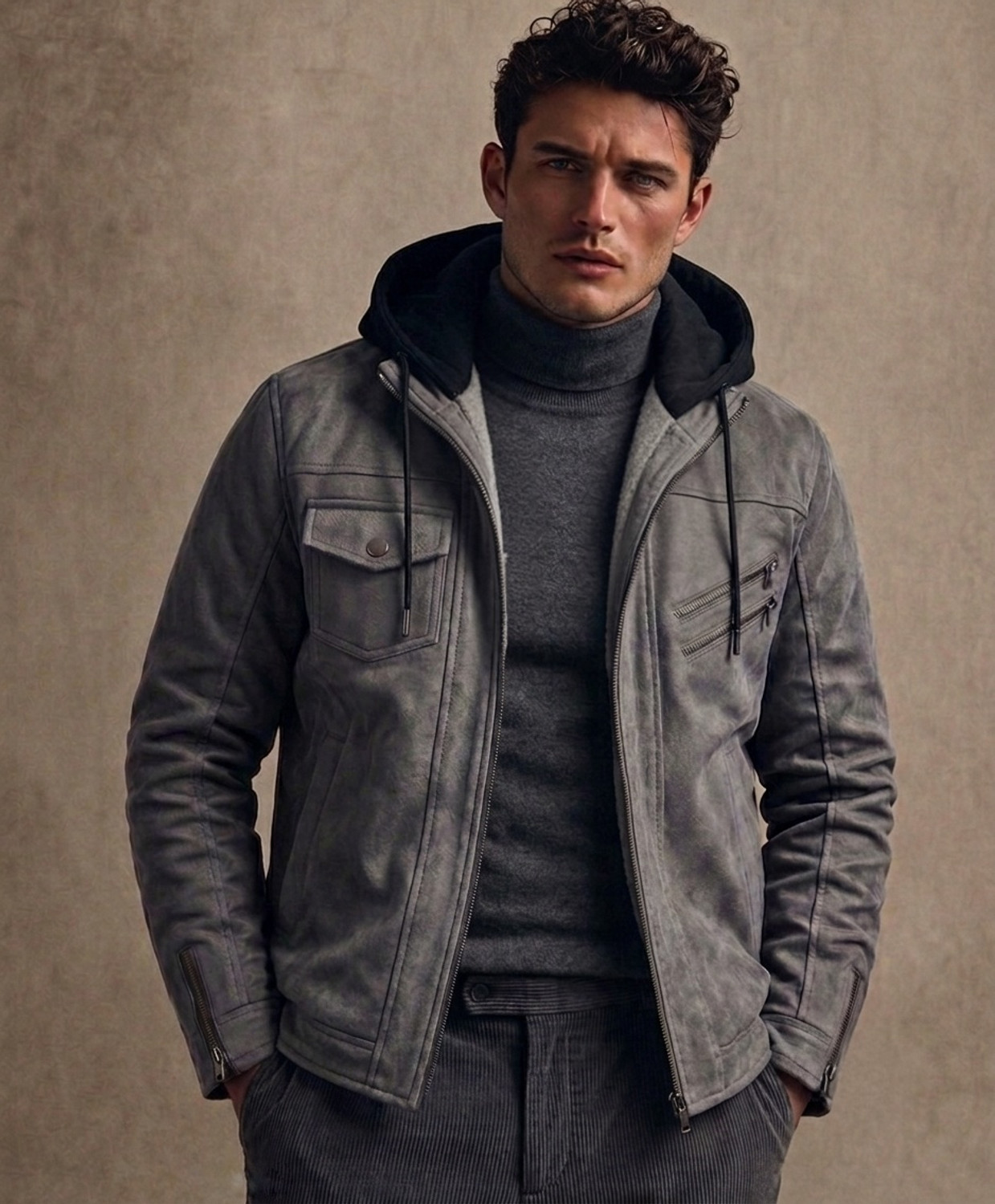Image of Blaq Ash Full Sleeve Solid Men Jacket