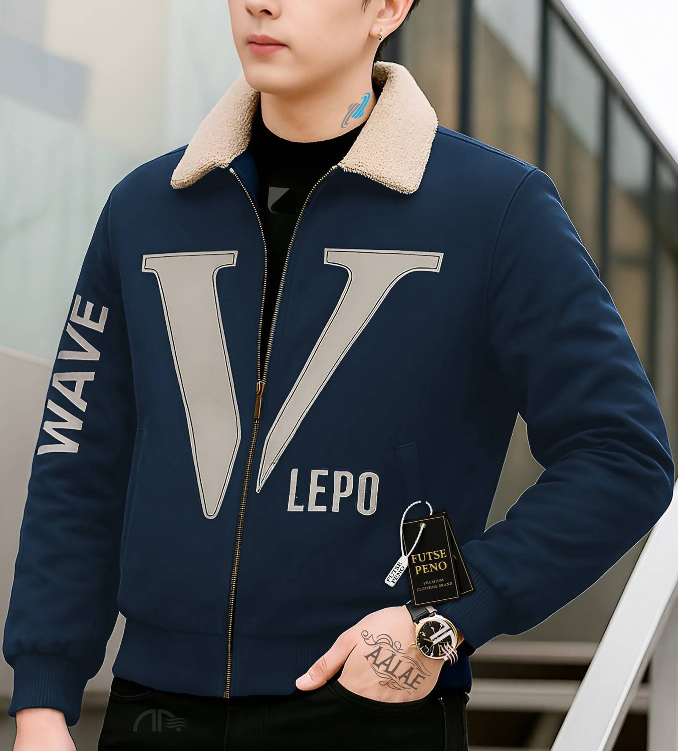 FUTSE PENO Full Sleeve Dyed/Ombre Men Jacket