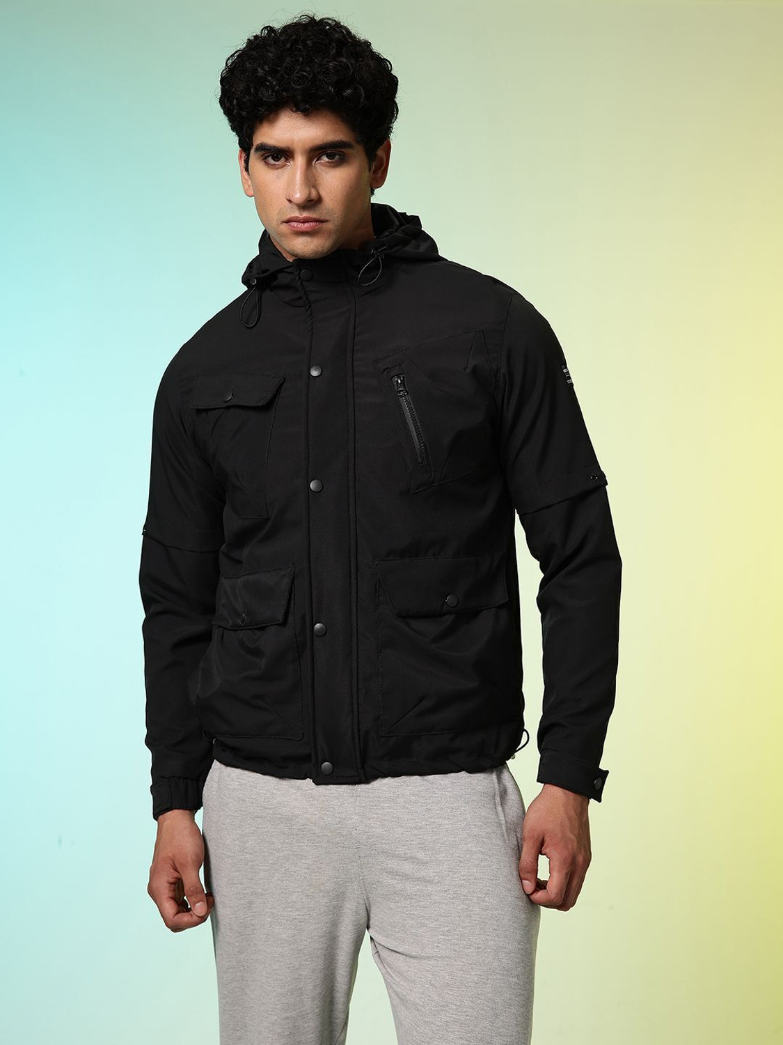 Image of HRX by Hrithik Roshan Men Solid Tailored Jacket
