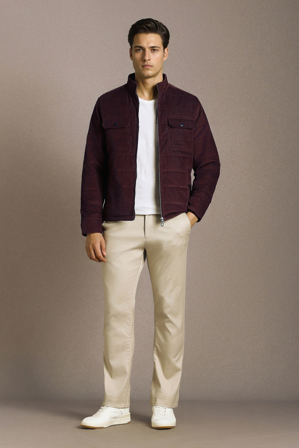 Image of LOUIS PHILIPPE Full Sleeve Solid Men Jacket