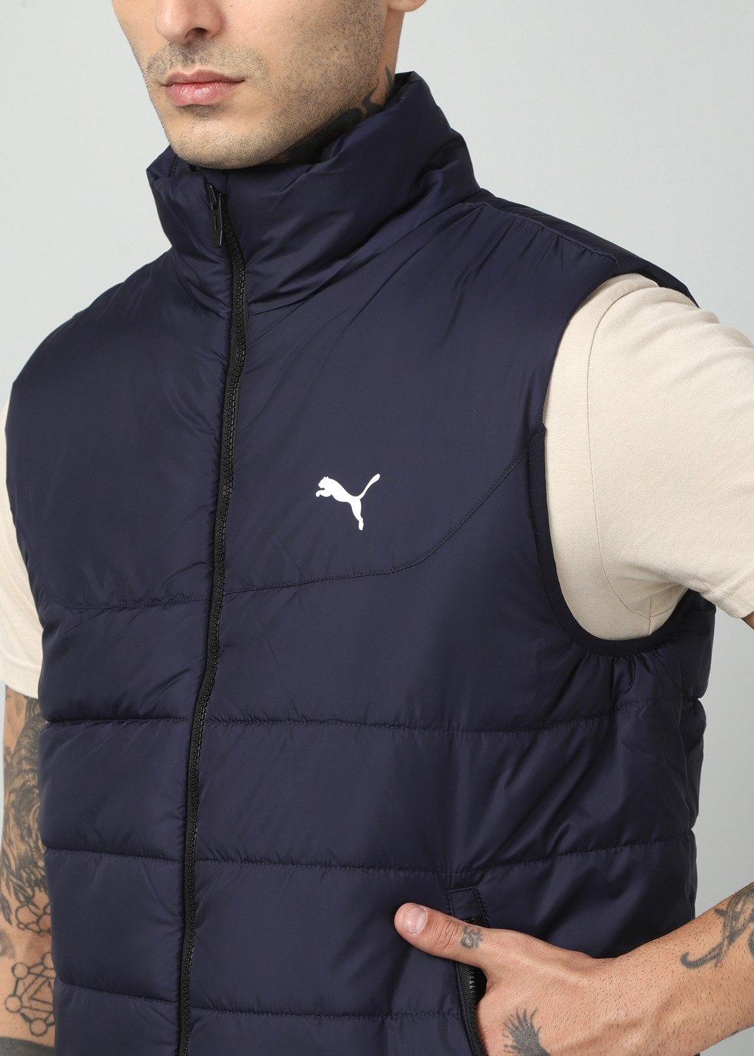 Image of PUMA Sleeveless Solid Men Jacket