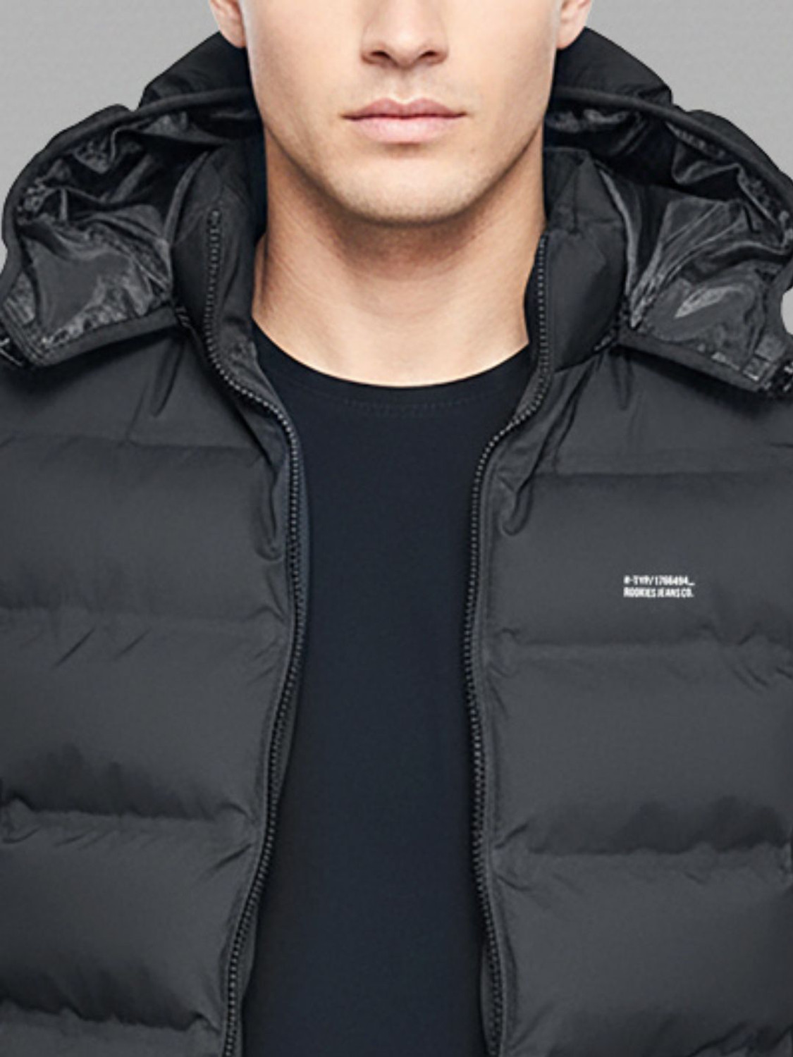 Image of ROOKIES Men Solid Puffer Jacket