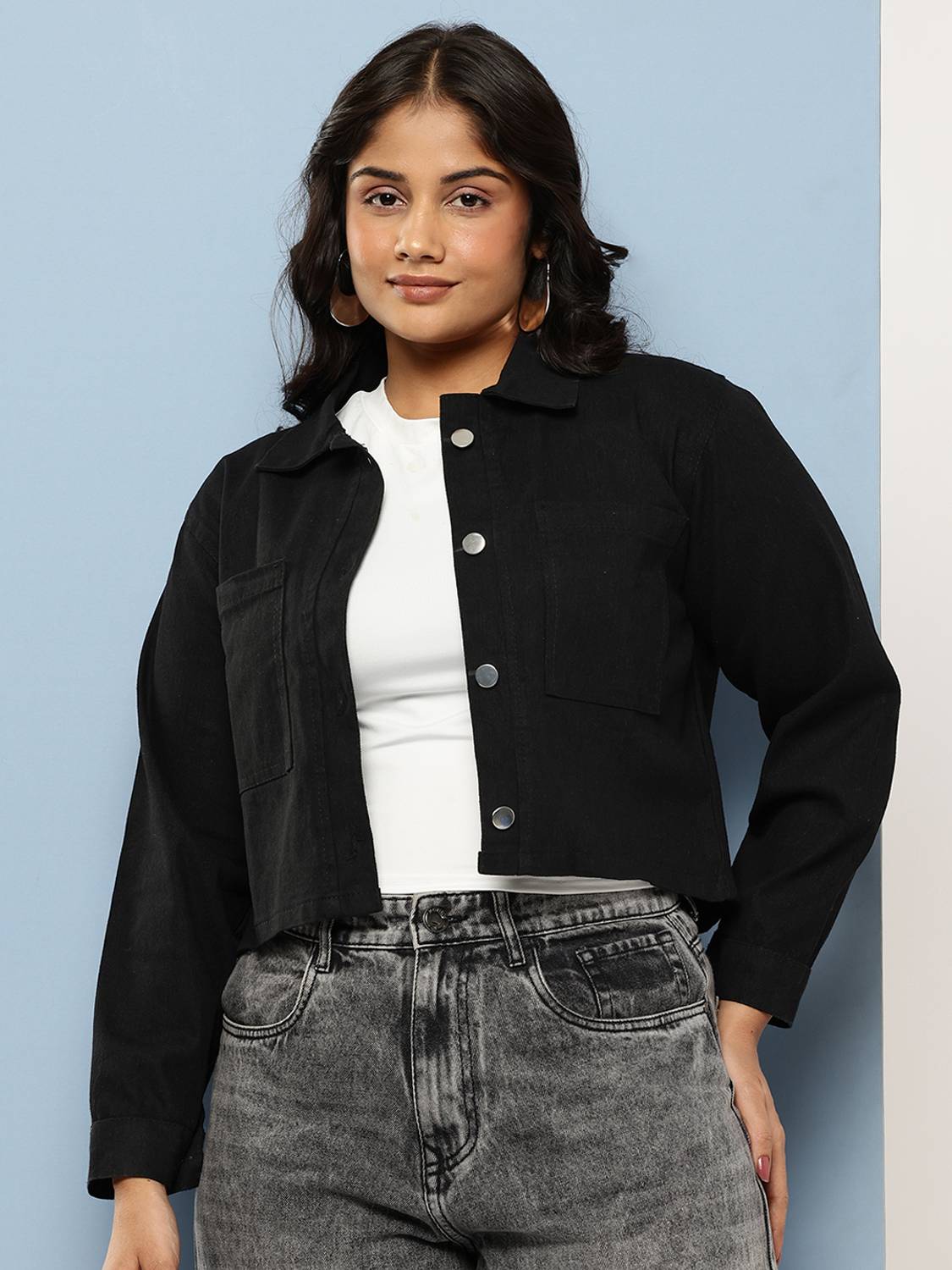Aarika Full Sleeve Solid Women Denim Jacket