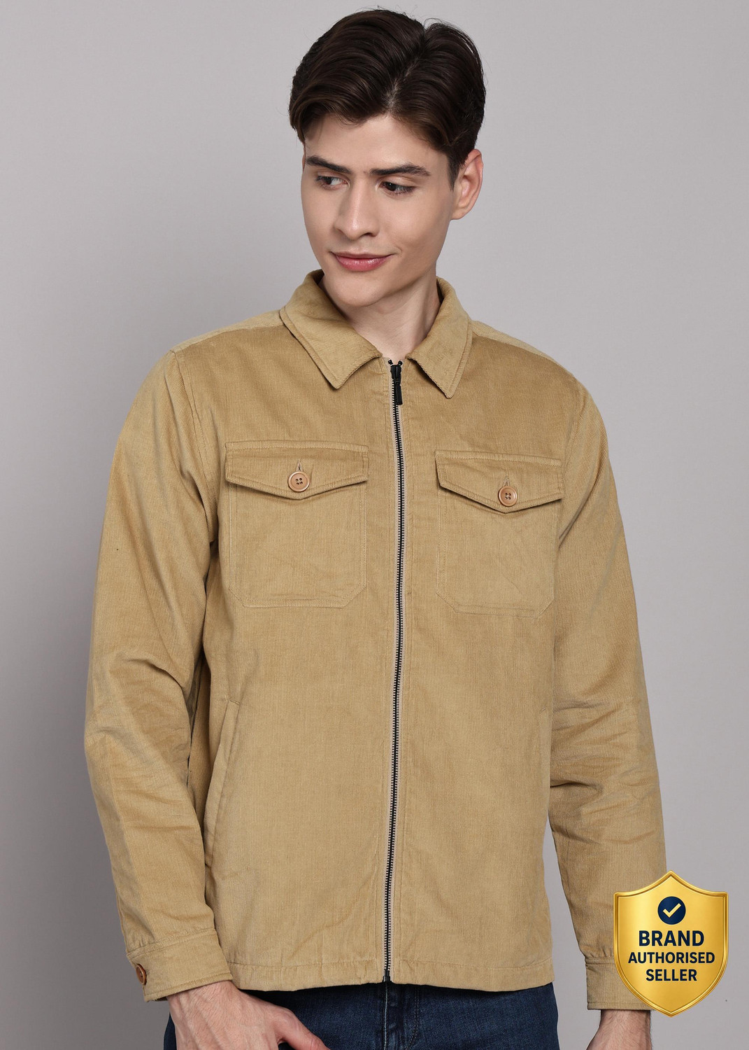 Image of Allen Solly Full Sleeve Solid Men Jacket