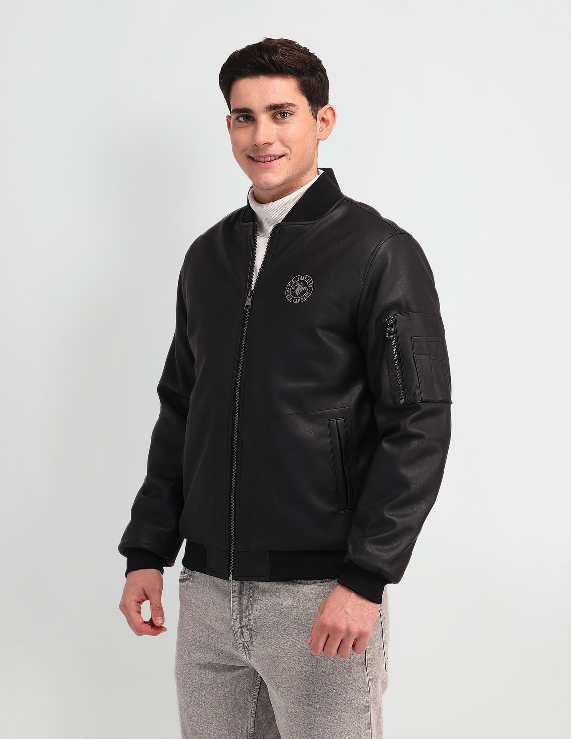 Image of U.S. POLO ASSN. Full Sleeve Solid Men Jacket