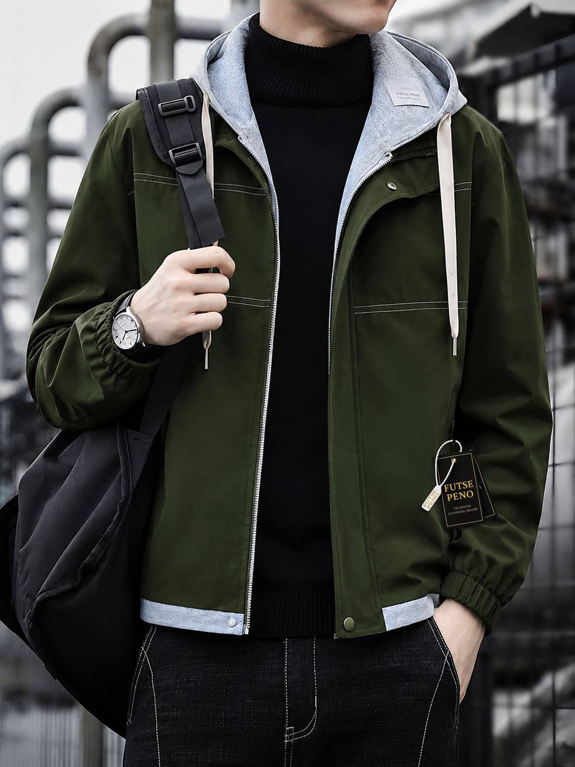 FUTSE PENO Full Sleeve Solid Men Jacket - Image 4