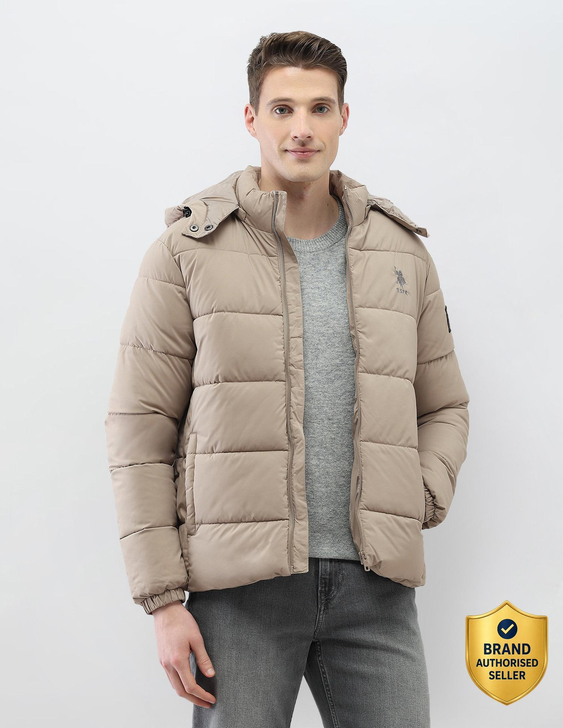 Image of U.S. Polo Assn. Denim Co. Full Sleeve Solid Men Jacket
