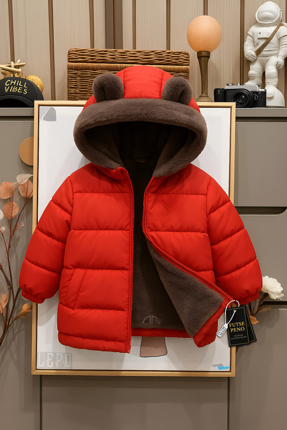 Image of FUTSE PENO Full Sleeve Self Design Boys & Girls Jacket