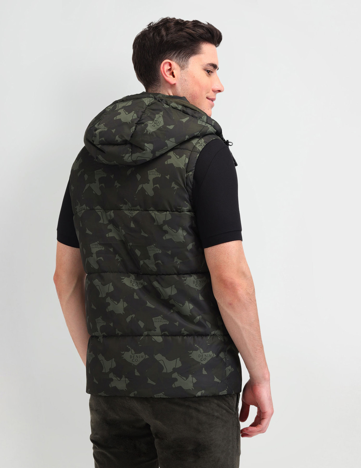 Image of U.S. Polo Assn. Denim Co. Half Sleeve Printed Men Jacket