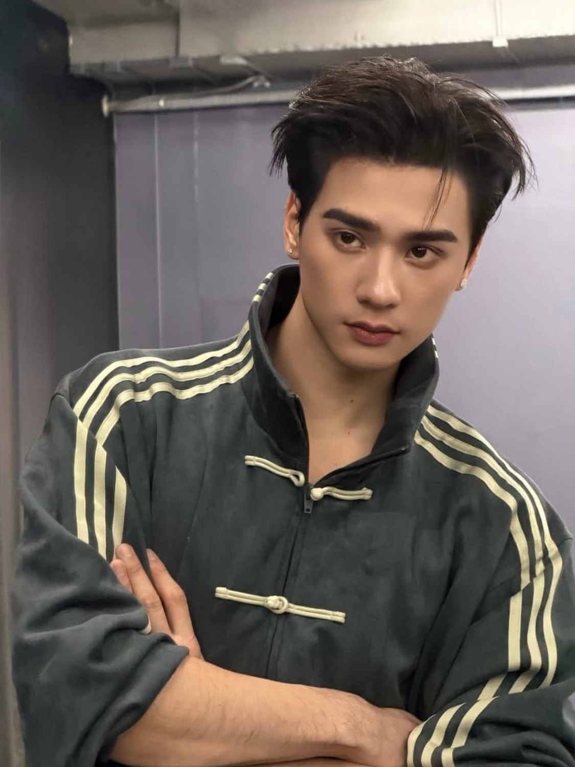 Image of DRIP SPOILER Full Sleeve Striped Men Jacket