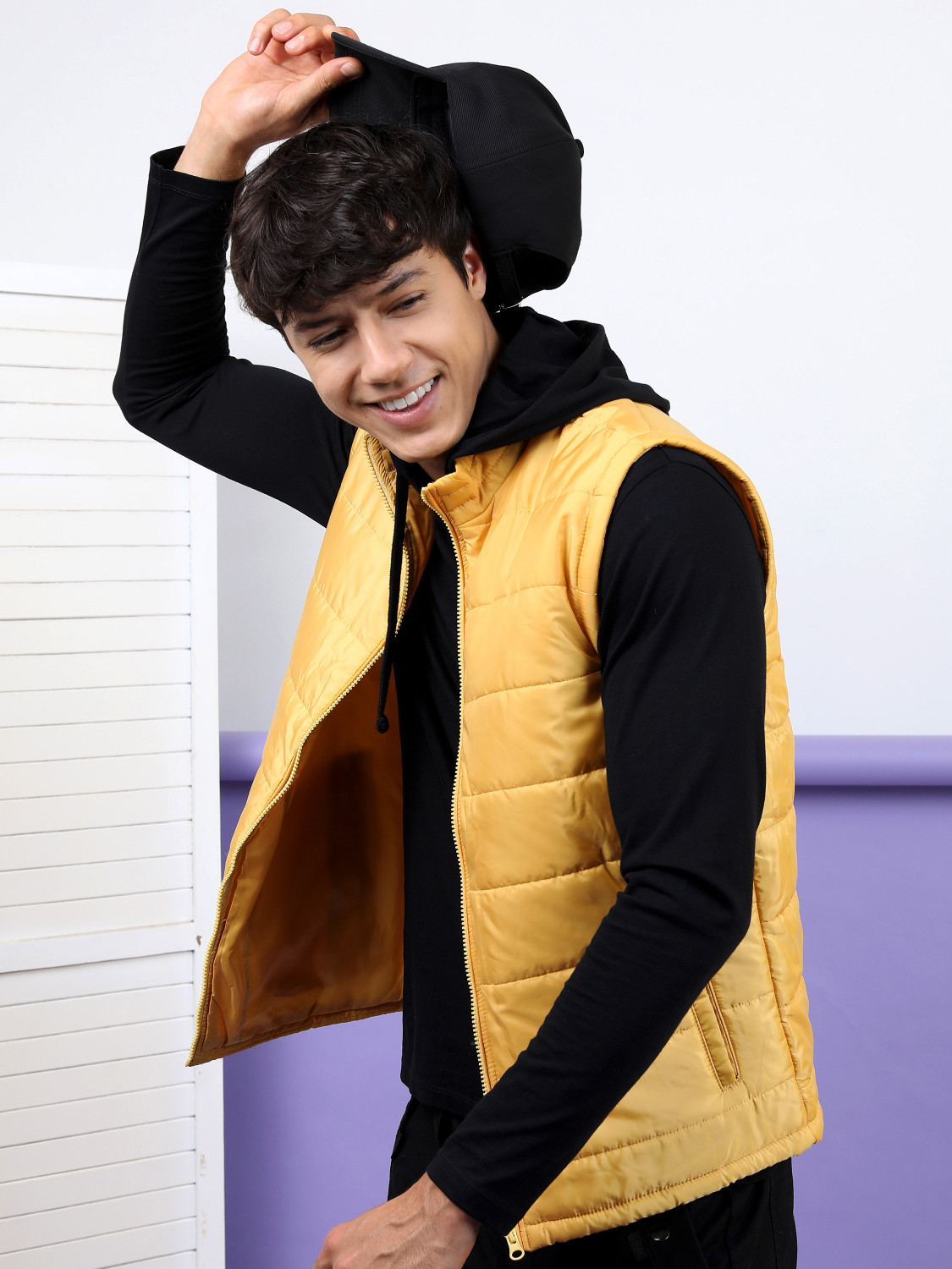 Image of HIGHLANDER Sleeveless Solid Men Jacket